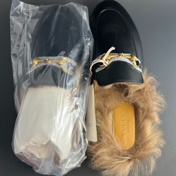AUTHENTIC Gucci Princetown Genuine Shearling Loafer Mule BRAND NEW - Picture 3 of 6
